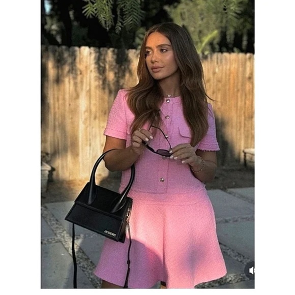 NWT Blogger Fav Zara STRUCTURED TWEED DRESS ZW COLLECTION - Picture 5 of 13